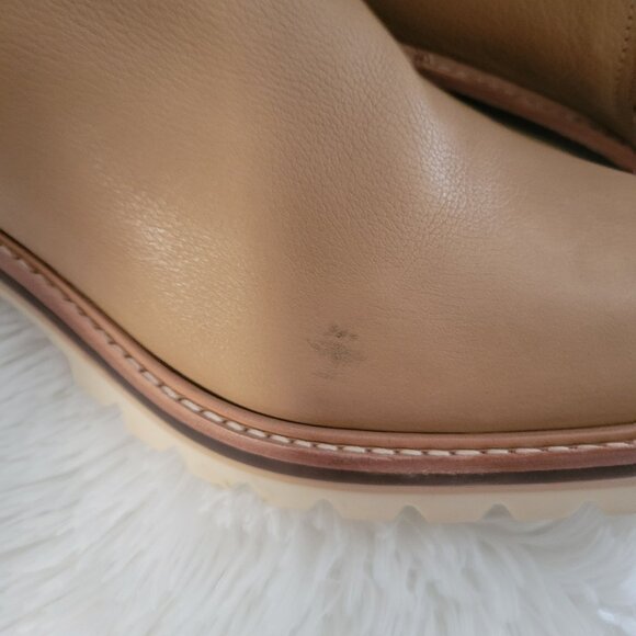 Bernardo Susana Calfskin Tall Riding Boots in Beige/Tan US 10M - Picture 11 of 11
